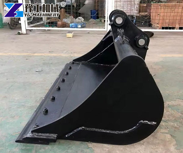Compact excavator with standard bucket