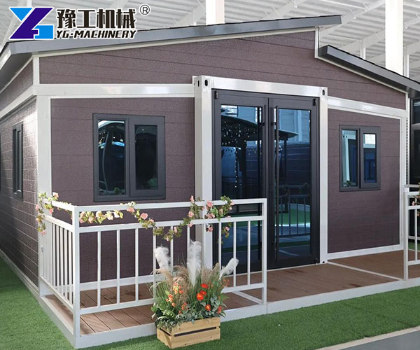 Foldable 2-bedroom container home placed