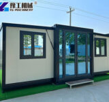 Folded container home for transport