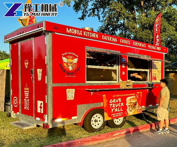 Hamburger food trailer for sale with customizable layout