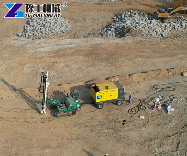 Mining Operation With Portable Air Compressor