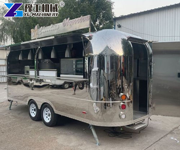 Stainless steel mobile kitchen trailer