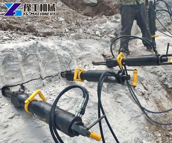 Stone Demolition Using Hydraulic Splitter