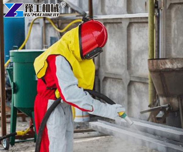 Abrasive Blasting Machine Cleaning Metal Surface