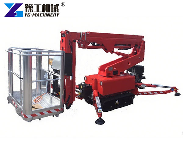Aerial lift with stabilizing spider legs