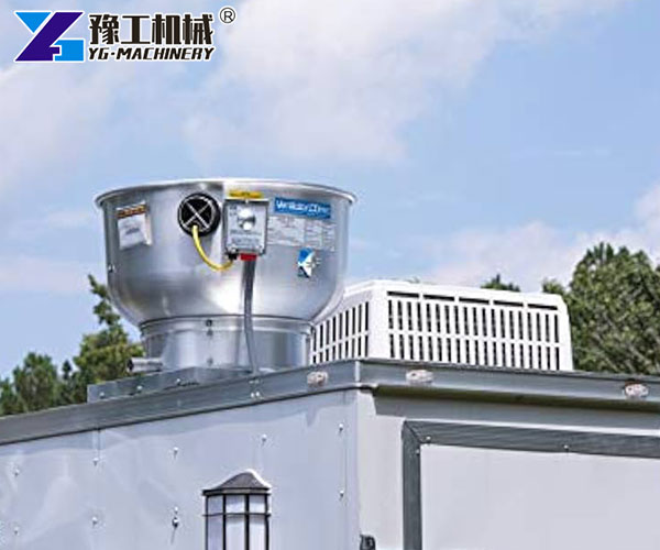Customized fast food trailer Canada with ventilation fan