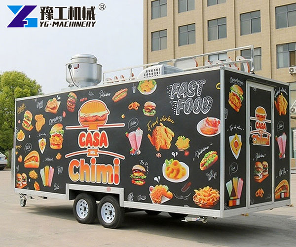 Street food trailer serving burgers and coffee in Canada
