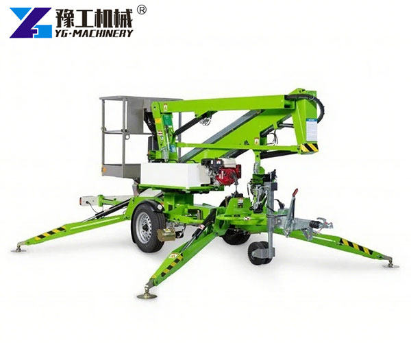 Towable lift with outriggers deployed safely