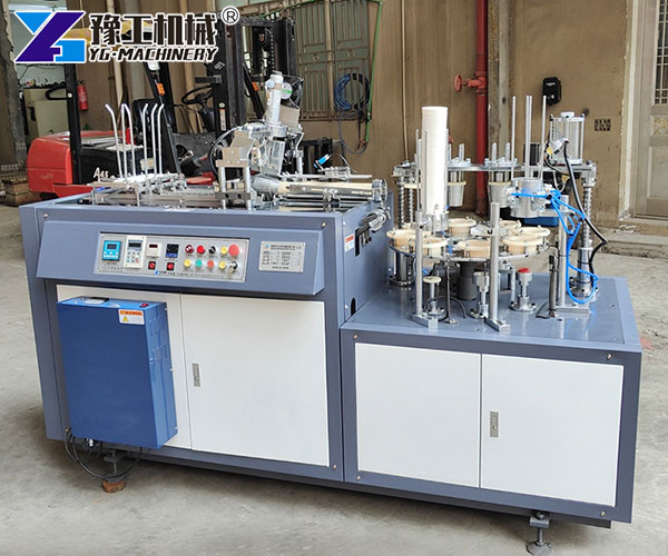 Automatic paper cup machine in factory