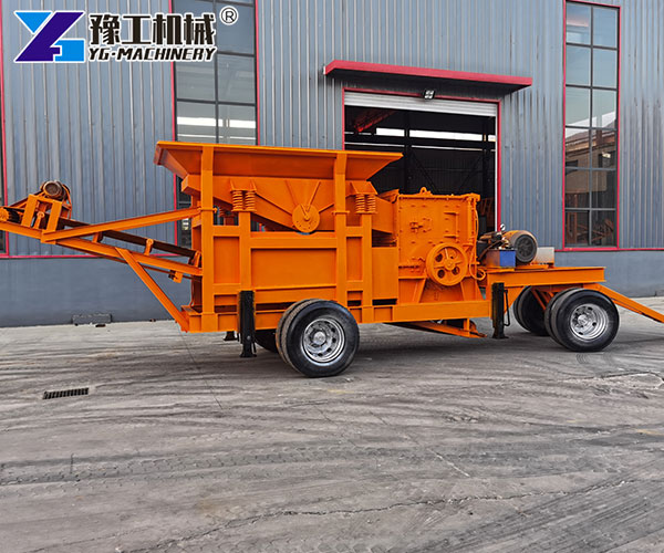 Mobile box stone crusher with hammer system