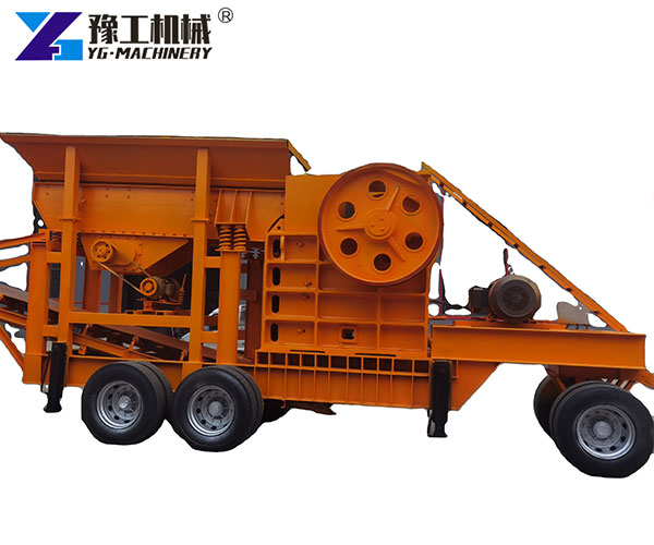Mobile stone crusher machine for aggregate