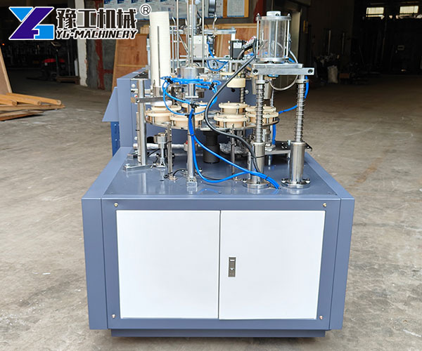 Paper cup manufacturing equipment packed for shipping