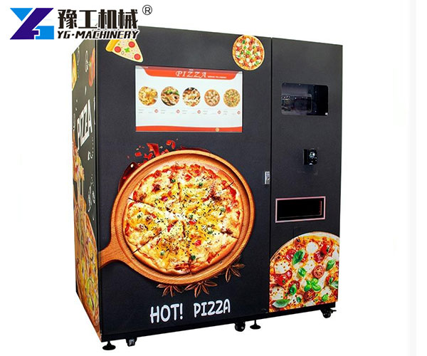 Pizza maker vending machine baking fresh pizza