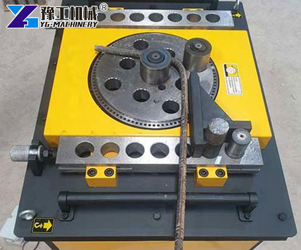 Portable Rebar Bender Machine Used On Jobsite