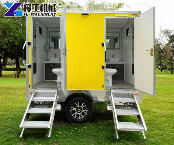 Portable toilet trailer for outdoor events