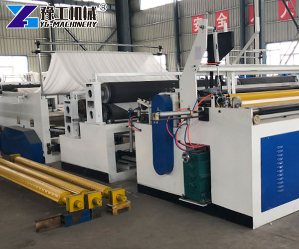 Tissue paper production machine with packag