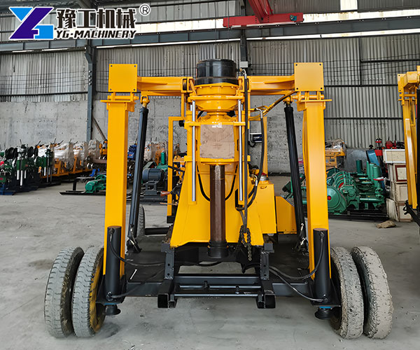 Core drilling machine with a diesel engine