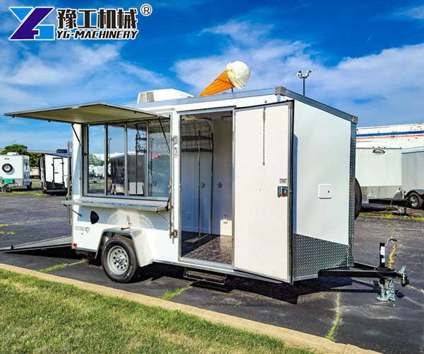 Fully Equipped Ice Cream Trailer Workspace