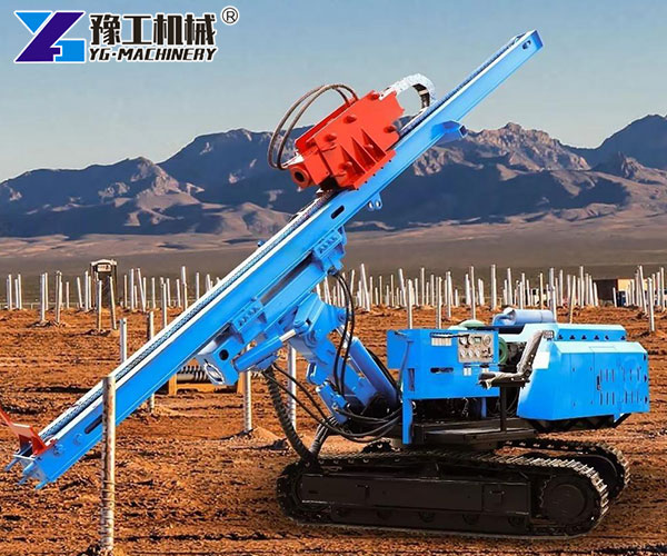 High-efficiency photovoltaic pile driver machine