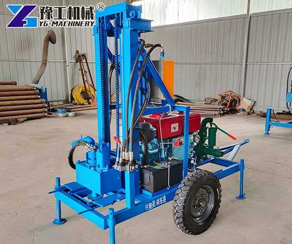 Low cost water well drilling machine work