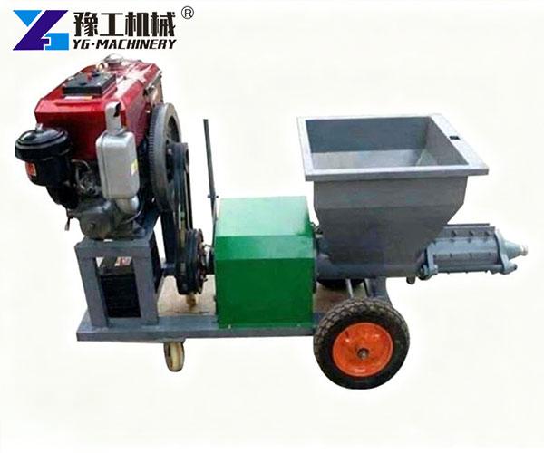 Stucco sprayer machine with adjustable nozzles