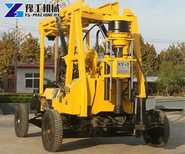 Truck-mounted diamond drill rig in action