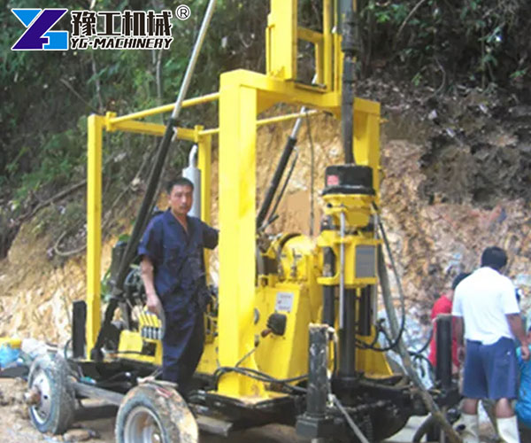 YG wheeled core drilling rig in the field