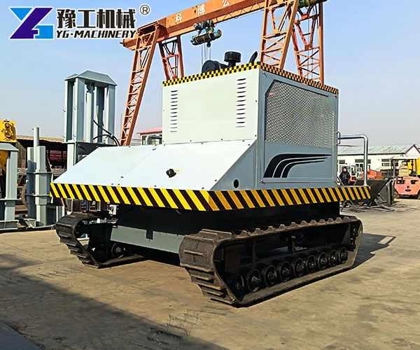 Concrete barrier forming machine on highway