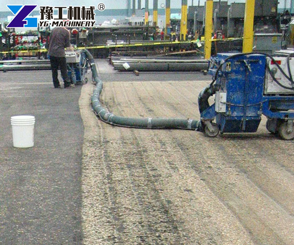 Concrete Floor Bead Blaster cleaning factory floor