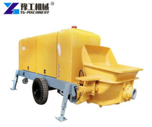 Concrete pump trailer for sale working onsite