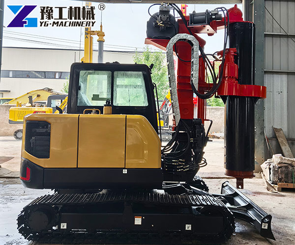 Crawler hydraulic rotary drilling rig performance