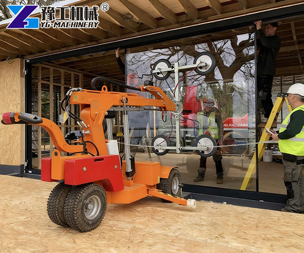 glazing lifting machine for large panels