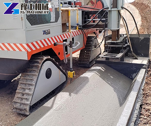 hydraulic slipform kerb machine construction