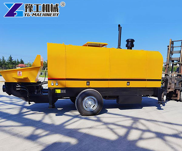 Peru jobsite using concrete pump trailer