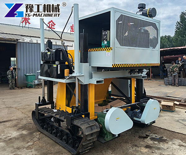 slipform kerb machine laying concrete edges