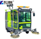 small road sweeper with water spray system