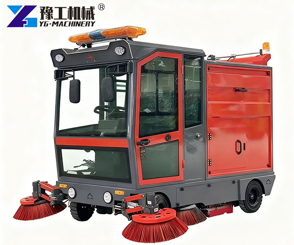 YG road sweeper cleaning city streets