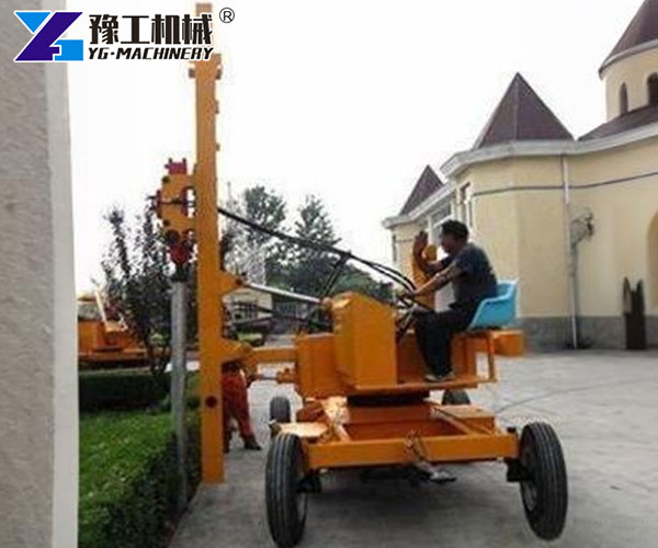 Professional pile driving rig highway project