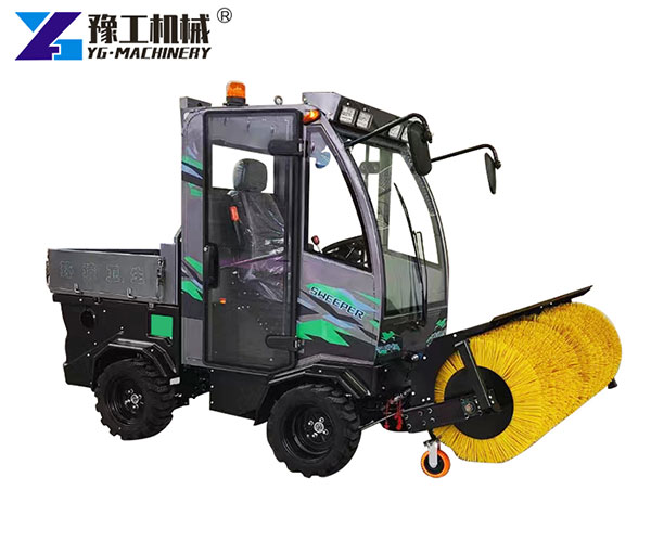 rotary brush sidewalk snow clearing equipment