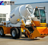 self-loading concrete mixer for construction