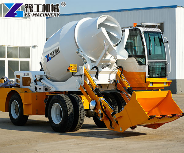 self-loading concrete mixer for construction