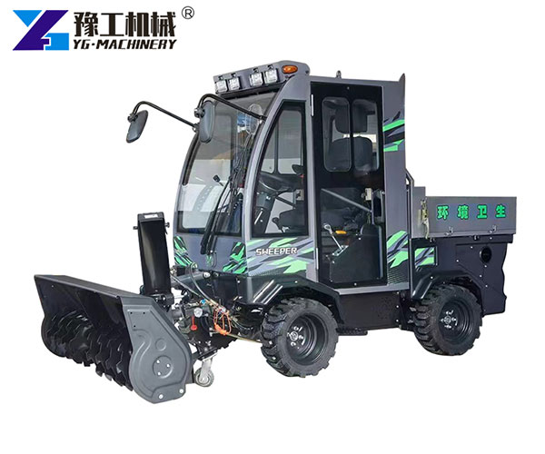 sidewalk snow clearing equipment with plow