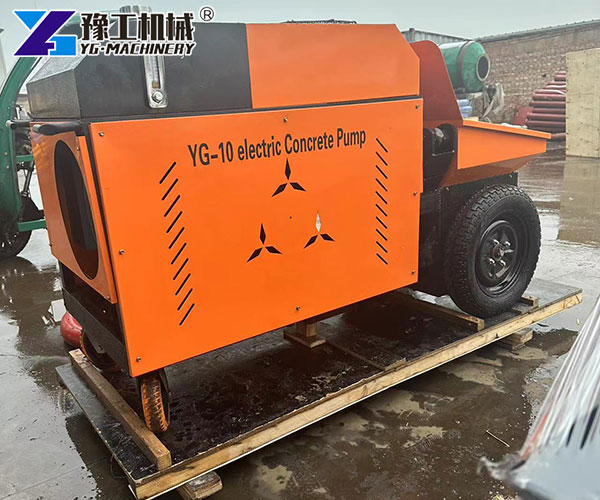 small concrete pump machine on site
