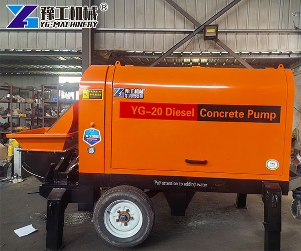 small trailer concrete pump machine
