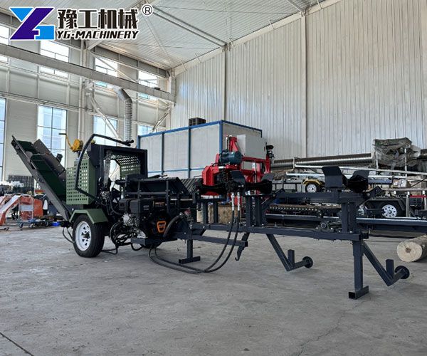 15-ton wood splitter on site