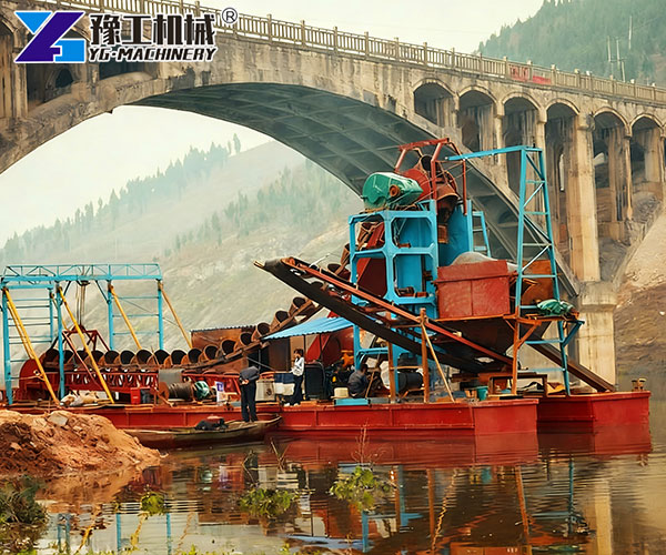 chain bucket dredger river dredging