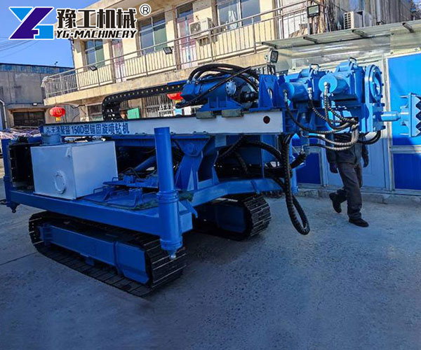 Jet grouting rig urban construction project