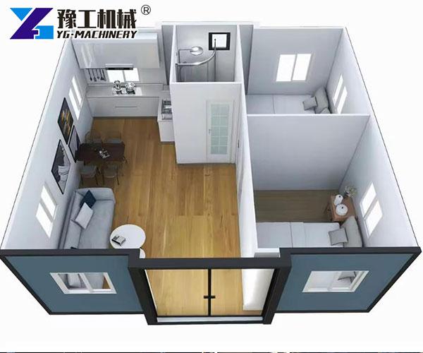 2-bedroom container house interior layout