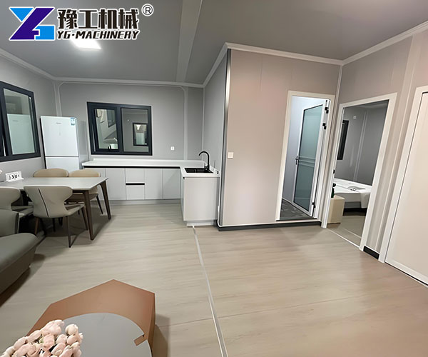 2-bedroom container house living and kitchen