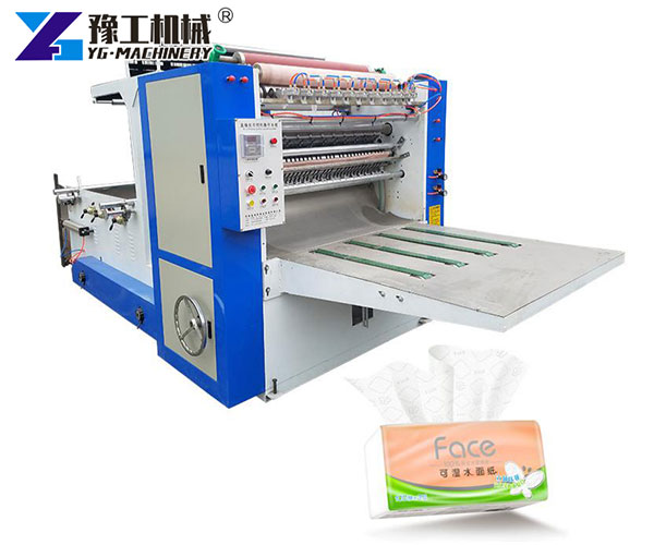 Boxed facial tissue production equipment